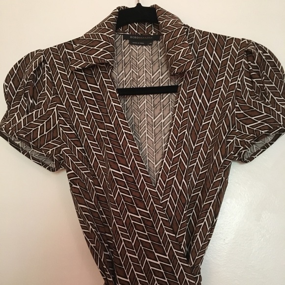 NWOT BCBG MAX AZRIA Print Wrap Dress - Picture 4 of 7